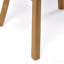 Chaises de salle à manger d'extérieur en bois avec coussins, ensemble de 2, crème, finition teck