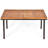 Amondo Rectangular Metal Outdoor Dining Table With Umbrella Hole , 55'' in. W 29.5'' in. D