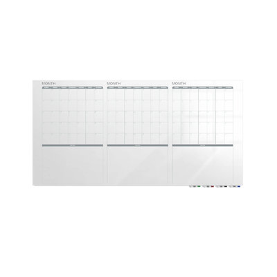 Panneau de verre à profil bas, calendrier 1 mois, calendrier magnétique Ghent