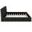 King Size Upholstered Platform Bed, Black