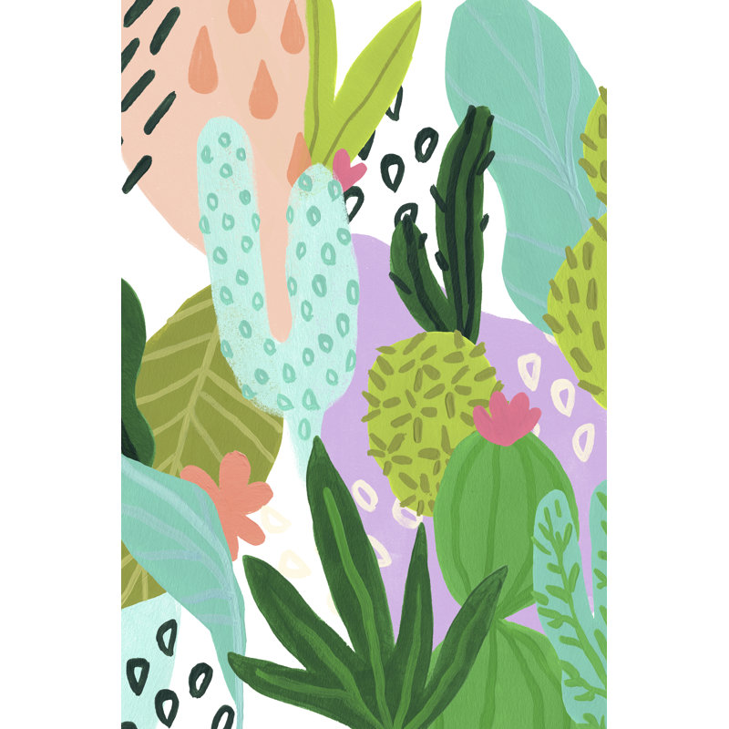 Party Plants III by June Erica Vess - Wrapped Canvas Painting, 46cm H x 30cm W