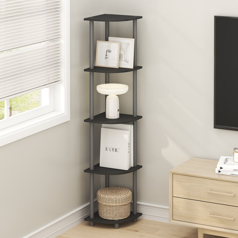 Turn-N-Tube 29.46cm W Manufactured Wood Shelving Unit, Black/Grey