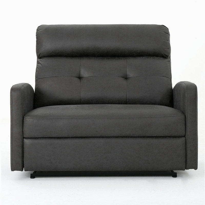 Reclining Loveseat, Leather Double Recliner Sofa, Wall Hugger Loveseat Recliner for Living Room, RV, Home
