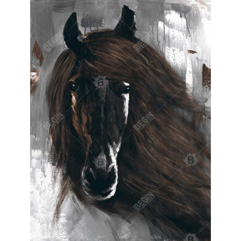 Polyester Sateen Duvet Cover, Twin Duvet, Brown Dark Brown Horse