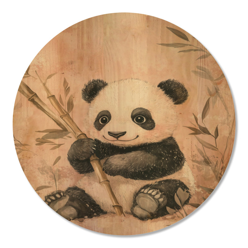 Champlin I - chambre de bébé ronde en bois, art mural, Rond 23 po, Rond