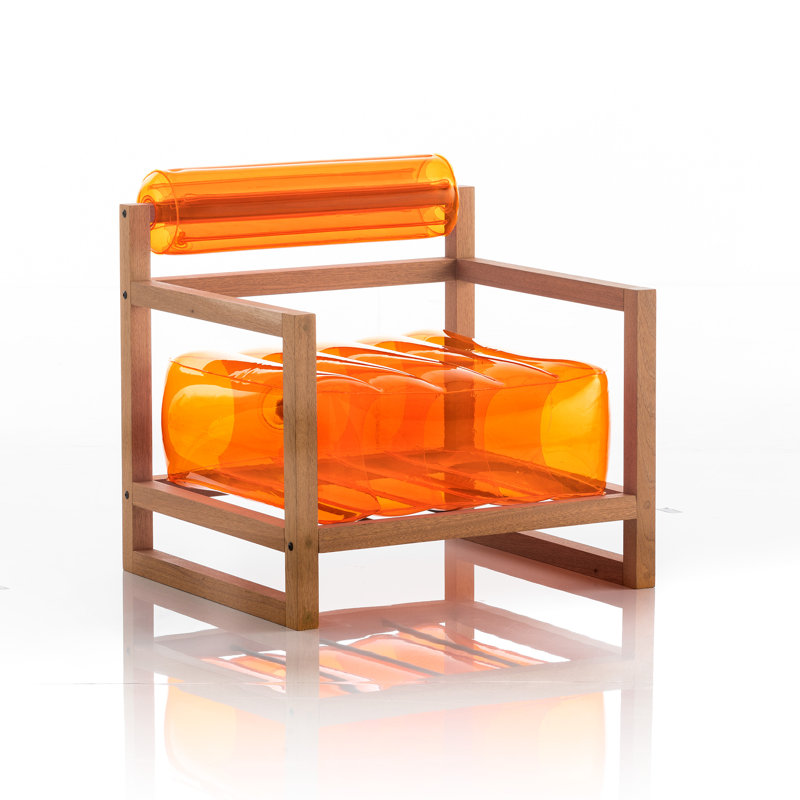 Yoko Outdoor Lounge Chair, Orange