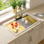 Évier de cuisine à cuve simple en quartz composite encastré 30 po x 22 po Quartz