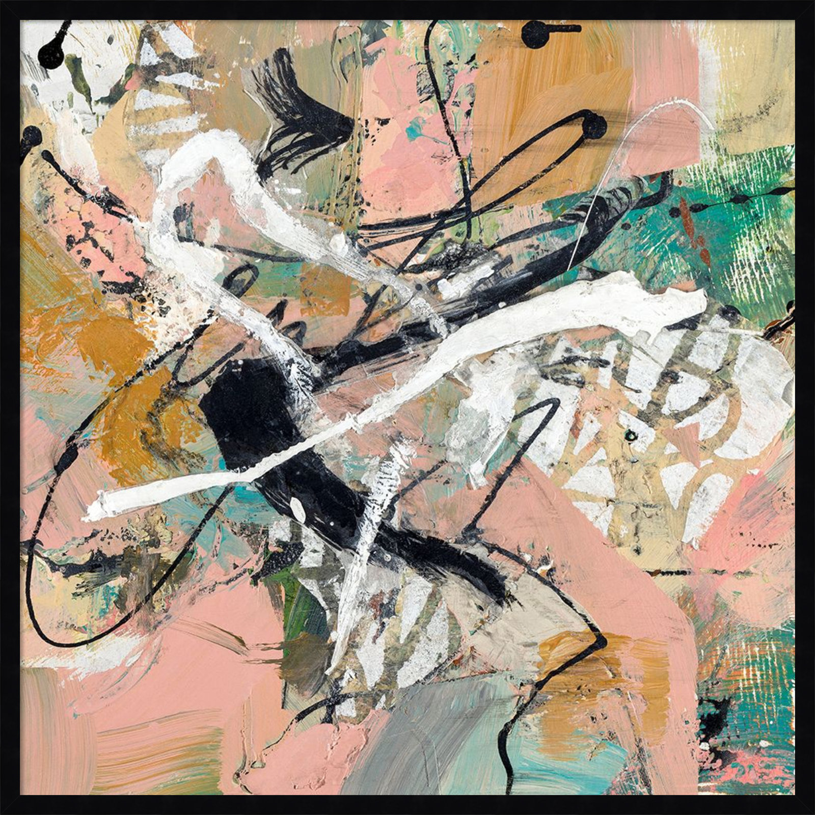 Sutter "Fluid" Print by Suzanne McCourt, 33" H x 33" W, Black