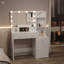 Nouvelle coiffeuse à miroir intelligente avec tiroirs et armoire de rangement, coiffeuse avec coussin de dressage-966066403