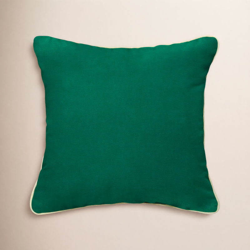 Estrada Sunbrella® Outdoor Reversible Throw Pillow, 18" x 18", Green
