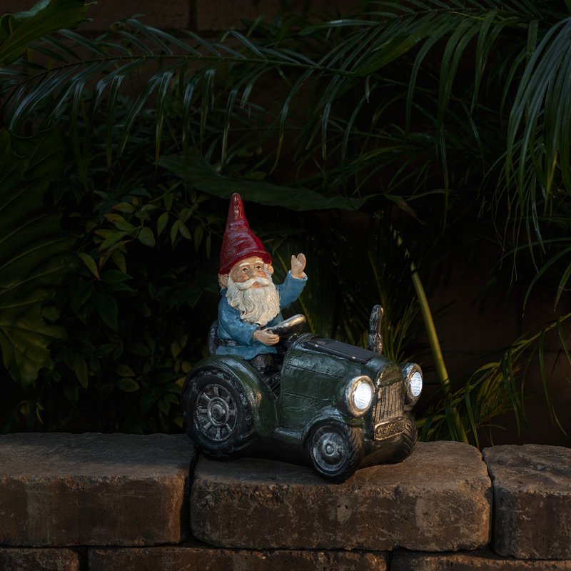 Statue de gnome à cheval à cheval