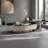 Light luxury oval marble coffee table