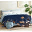 Jeté en flanelle bleue molletonnée ultra douce, motif de Noël avec pain d'épice-131502792