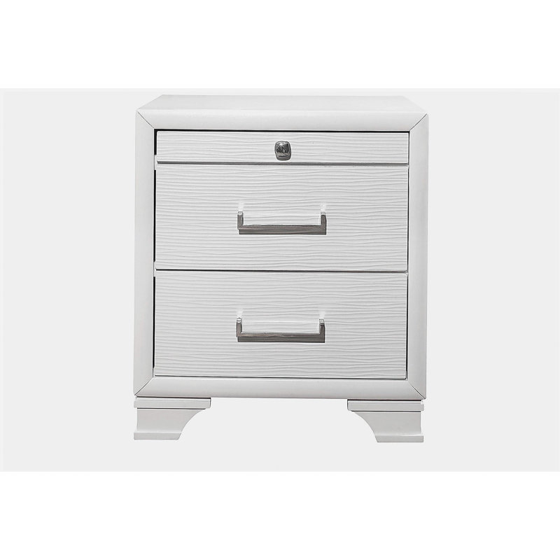 Table de chevet blanche CIVIC, Blanc