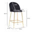 Upholstered Counter Stool with Metal Frame-1716940886