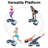 Adjustable Aerobic Stepper - Fitness Exercise Step Platform Trainer With 4 Risers For Home & Gym-122486694