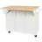 5-Wheeled Kitchen Cart With Storage And Modern Design Island Removable Shelves, Drop & 3 Drawers, White-357771956