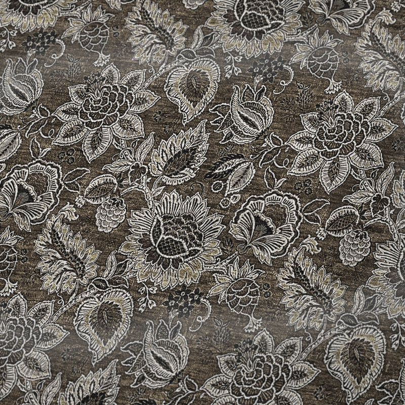 Jeté floral Sherpa ASB661 Addison, Chocolat