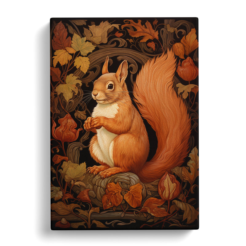 Squirrel Nouveau - No Frame Print, 76cm H x 50cm W x 3cm D