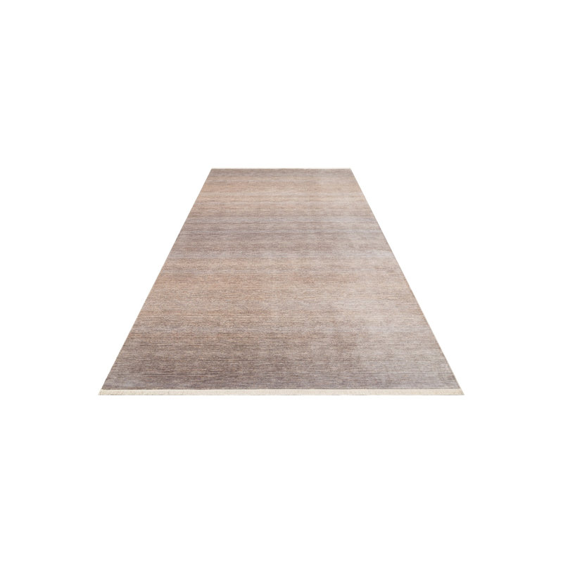 Tapis ivoire rectangulaire en polyester tissé à la machine 5 pi 3 po x 7 pi 7 po Raglan