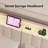 Floating Upholstered Platform Bed Frame with LED Light and Charging Station-781175777