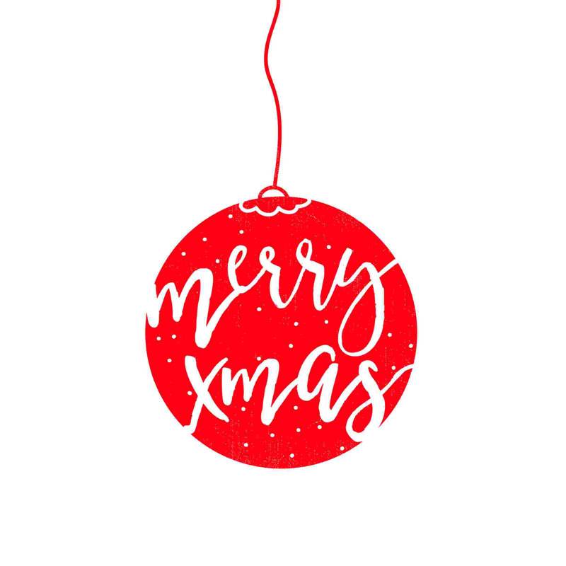 Ornement Merry Christmas Limerry, H 12 po x l 12 po