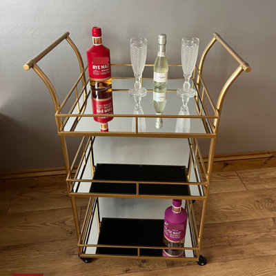 Ceciley Metal Bar Cart