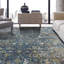 Tapis noué à la main indigo Palace-158143058