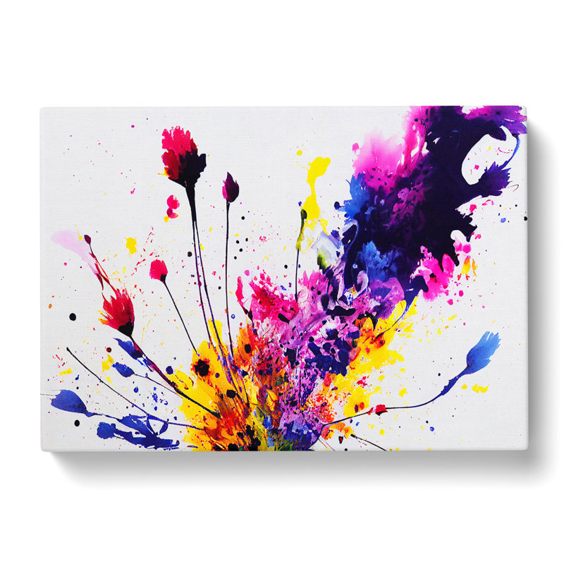 Flower Splash Vol.5 Abstract - Wrapped Canvas