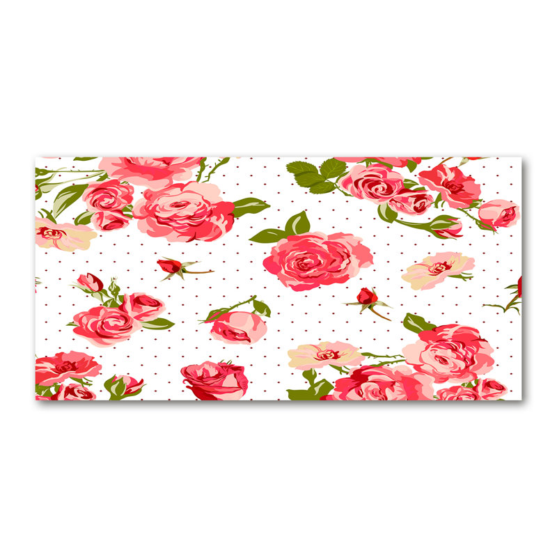 Roses - No Frame Print, Canvas, 70cm H x 140cm W x 2cm D