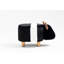 Beltie the belted cow animal footstool 	with wooden legs