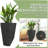 Stackable Taper Planters,Set of 3 Flower Pots,Tall Planters-129086856