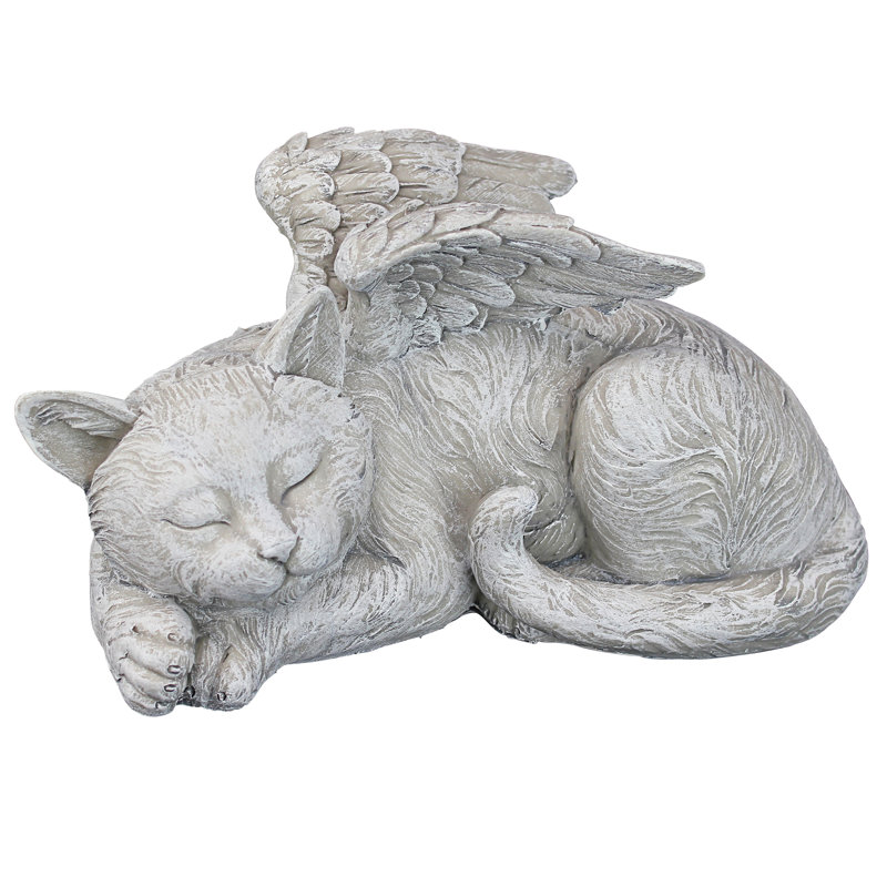 Garden Division Cat Angel Statue