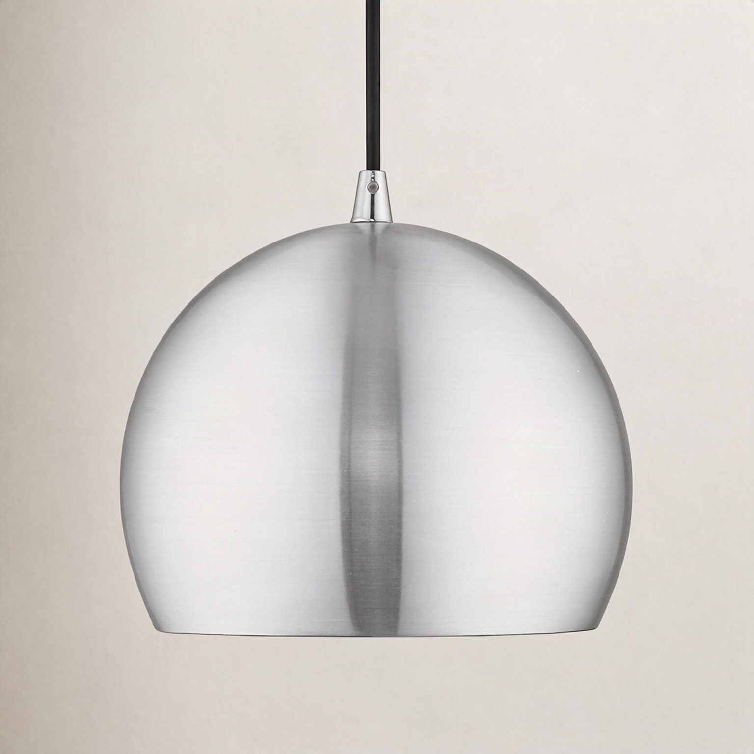 Schultz Dimmable Globe Single Light Pendant, Brushed Aluminum