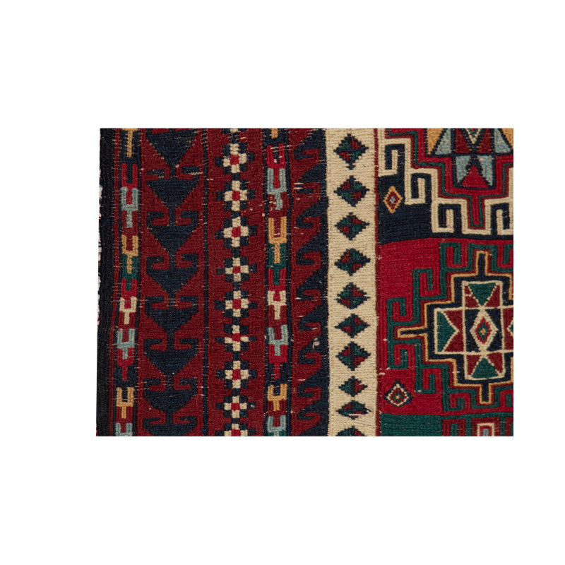 Hand Woven Cotton and Wool Oriental Area Rug
