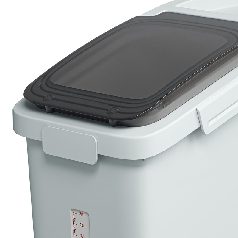 11.4 Gallon Airtight Food Storage Container with Wheels, Scoop & Moisture Proof Lid