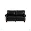 Causeuse de salon en similicuir noir