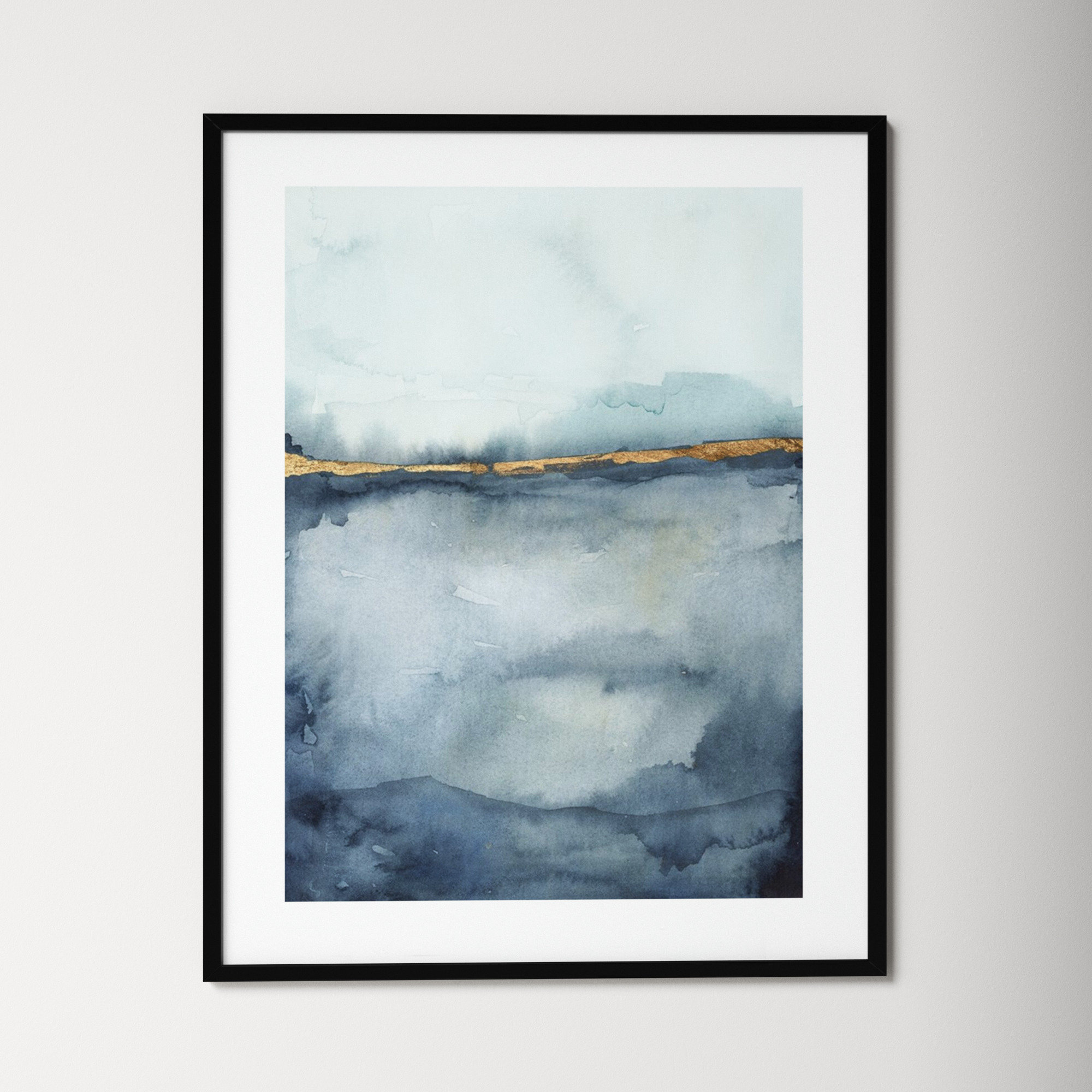 Coastal Horizon II by Victoria Borges, White Framed Paper, Black, 43.12" H x 34.12" W x 0.88" D