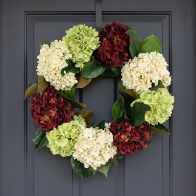 Handcrafted Faux Magnolia 24'' Wreath