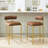 Maddox Upholstered Counter Height Bar Stools with Metal Legs-534966276
