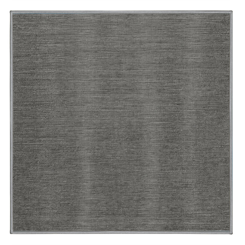 Machine Washable Solid Brown Area Rug, Square 4'