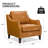 33.4" W Genuine Leather Upholstered Accent Armchair-2126048649