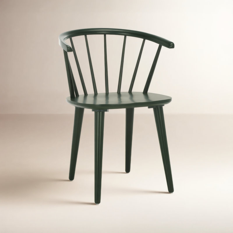 Sheffield Solid Wood Dining Chair, Garden Green / Garden Green, 2 Chairs