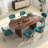 Mid Century Wooden Oval Pedestal Dining Table Sets-2147471476-2147471479-1894633203