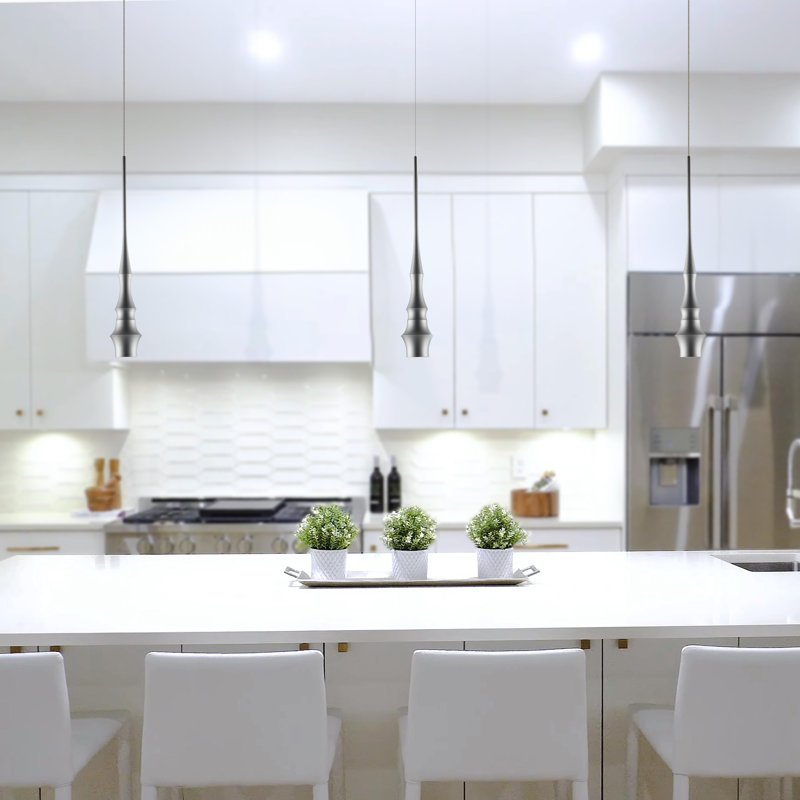 Polaris 5" Silver Aluminum LED Pendant Light