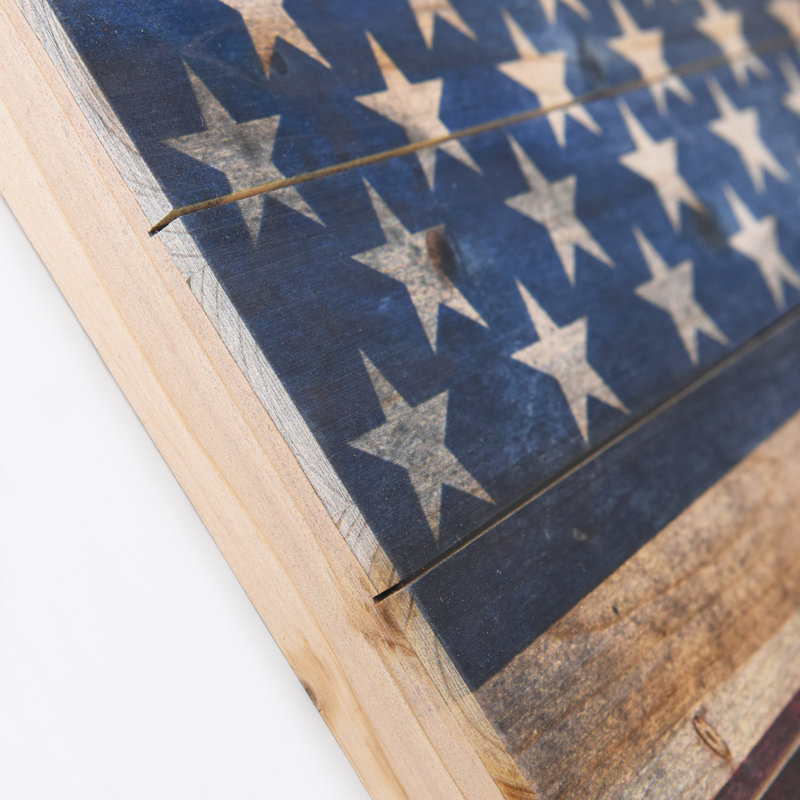 « american rêve », impression sur bois
