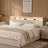 King Size Headboard with LED Lights, Storage Compartment & Built-in Charging Station, White Wood Grain Modern Headboard Only for Bed with RGB Ambient Light, Remote & App Control-1767159862-1767159859