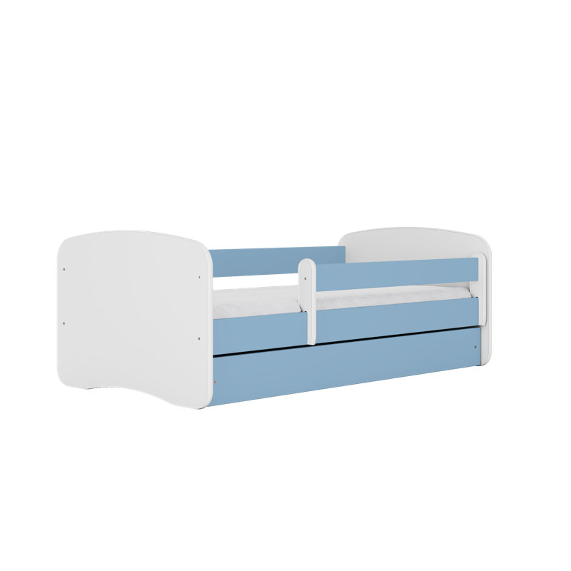 Cicero Drawer Convertible Bed and Mattress, Toddler (70 x 140cm), Blue
