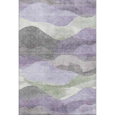 Premium Machine Washable Pinkston Waves Rug