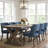 Modern Farmhouse Dining Chairs Set of 6, Solid Wood Upholstered Kitchen Chairs with Curved Backrest & Hollow-Out Design, Comfortable Fabric Seats for Dining Room, Kitchen, Breakfast Nook-90460318